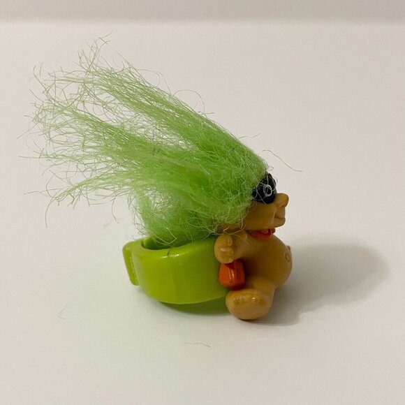 Vintage Troll Doll Halloween Masked Man Ring Troll Dolls Green - Picture 9 of 16